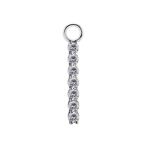 Titanium Premium Zirconia Bar Jewellery Charm