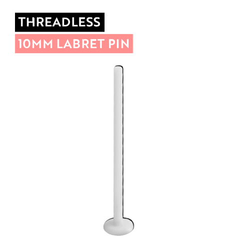 BIOFLEX THREADLESS LABRET PIN 16 Gauge 10 mm