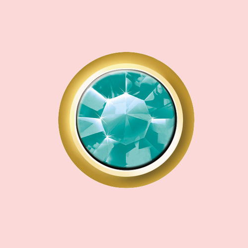 Mount Studs Gold Mini December - Blue Zircon 