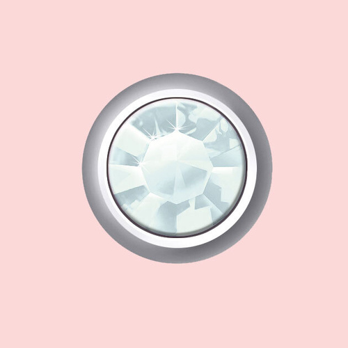 Mount Studs Silver Mini March - Aquamarine
