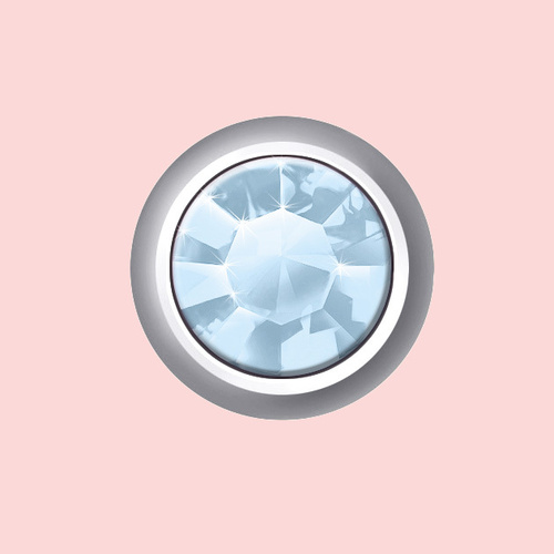 Mount Studs Silver Mini June - Sky Blue