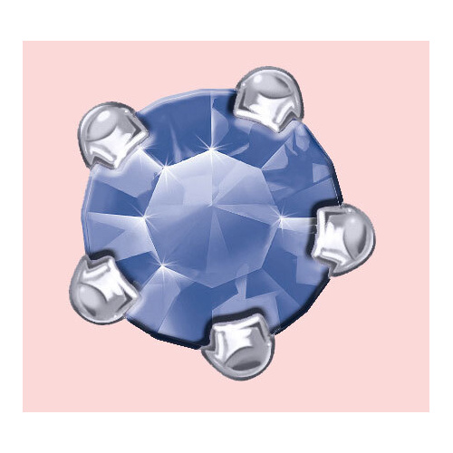 Mount Studs Silver Regular CLAWSET September - Sapphire
